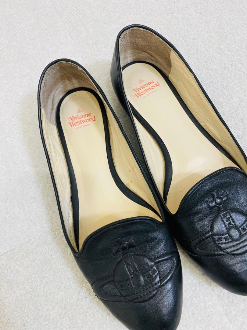 Vivienne Westwood オーブ刺繍 フラットシューズ 39サイズ