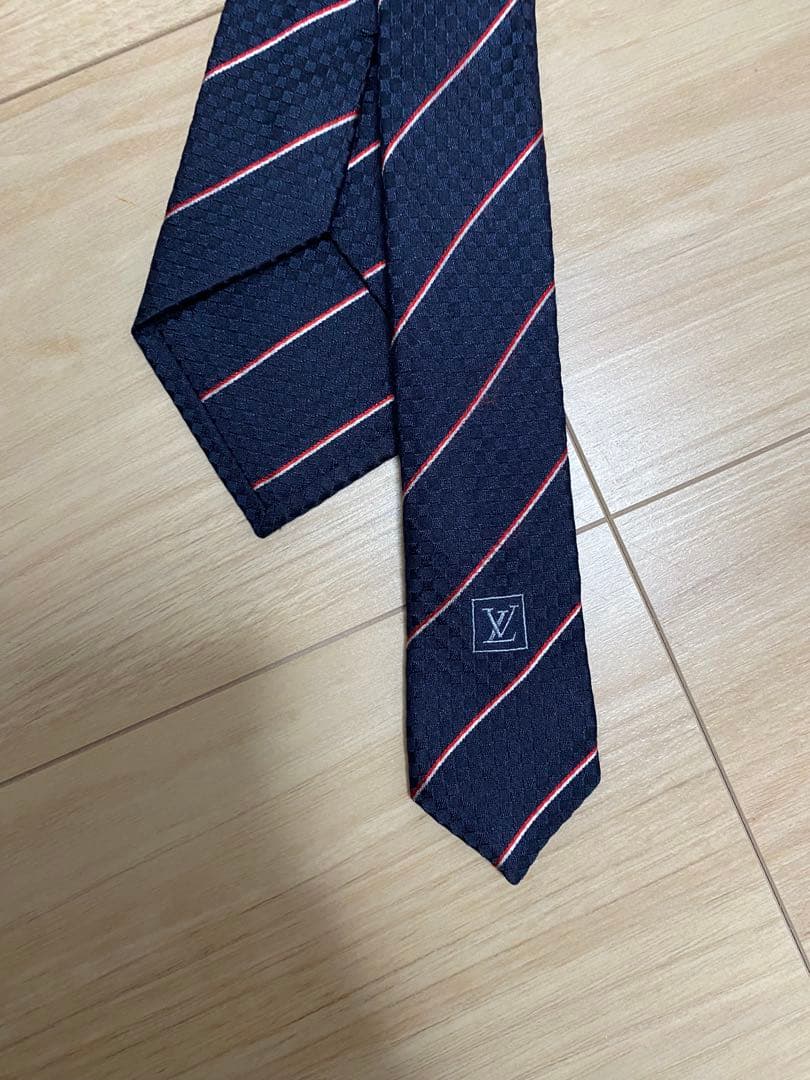 Louis Vuitton ネクタイ ネイビー ストライプ