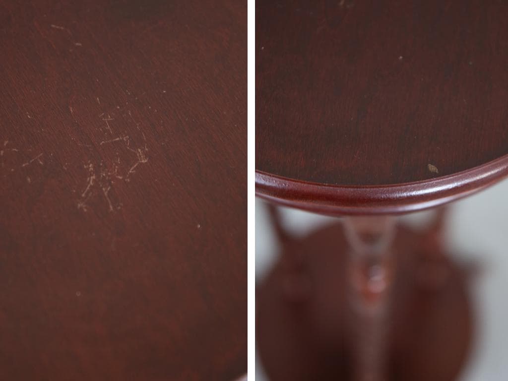 英国アンティーク木製フラワースタンド/花台/燭台/飾り棚/テーブル(89-34)