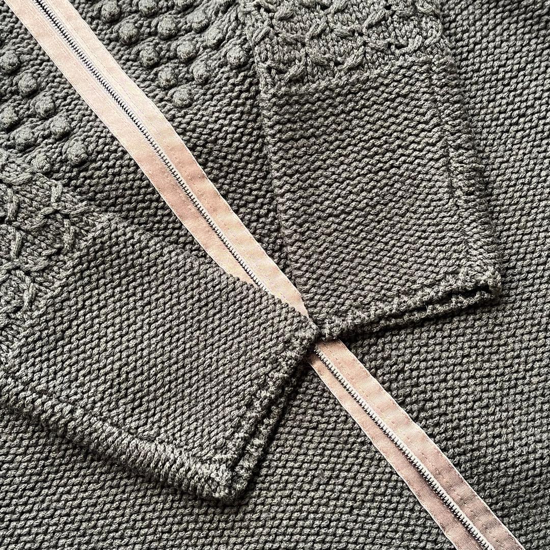 【美品】マックスマーラ ロングコート カーディガン ダブルジップ グレー S