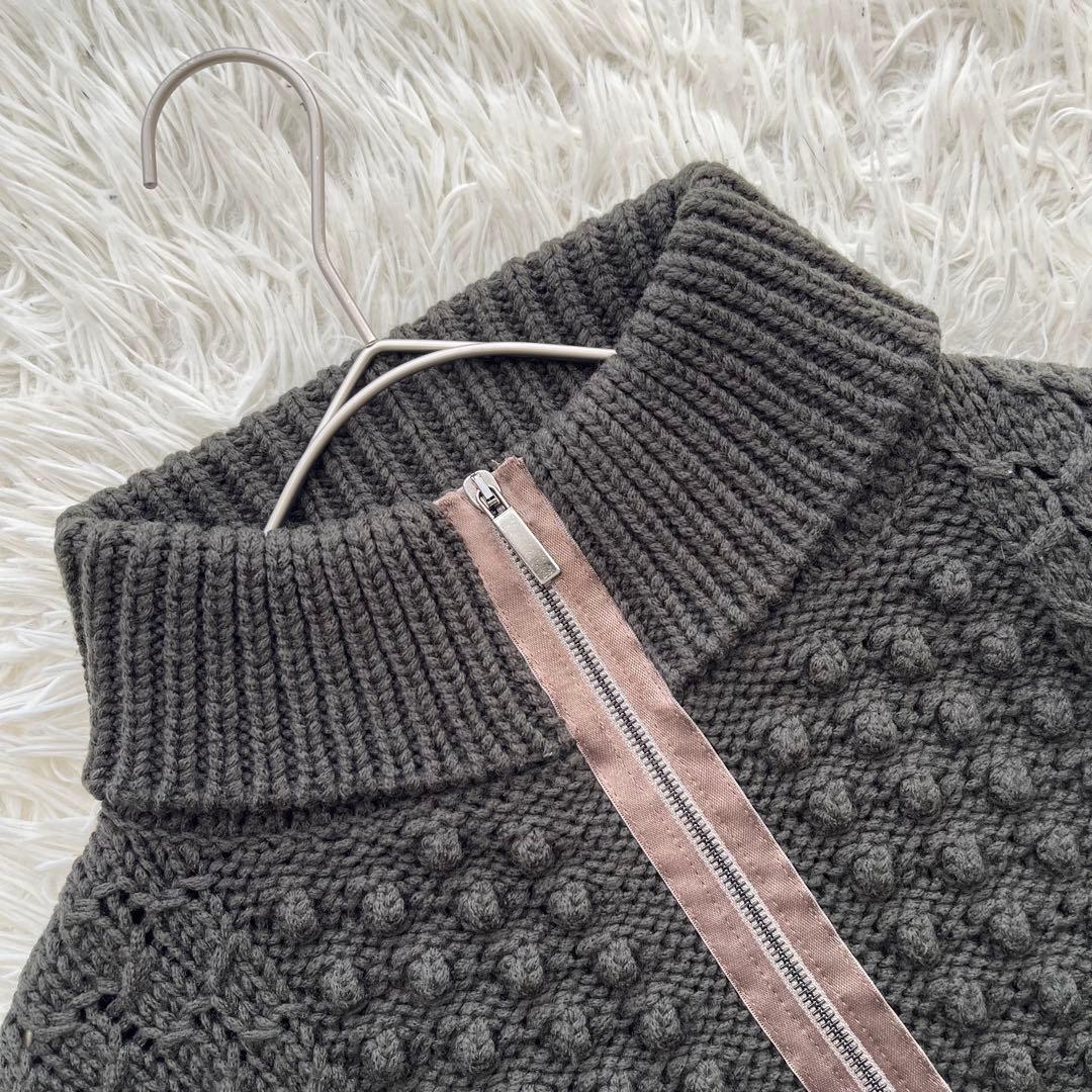 【美品】マックスマーラ ロングコート カーディガン ダブルジップ グレー S