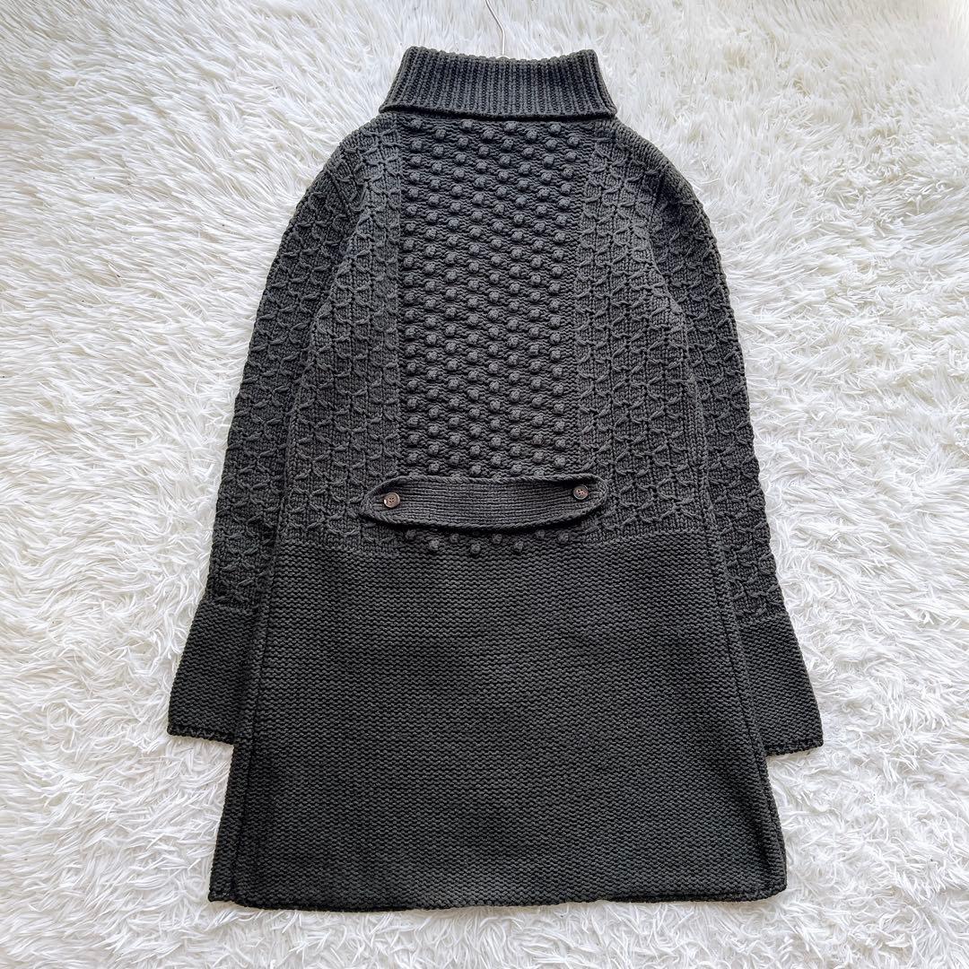 【美品】マックスマーラ ロングコート カーディガン ダブルジップ グレー S