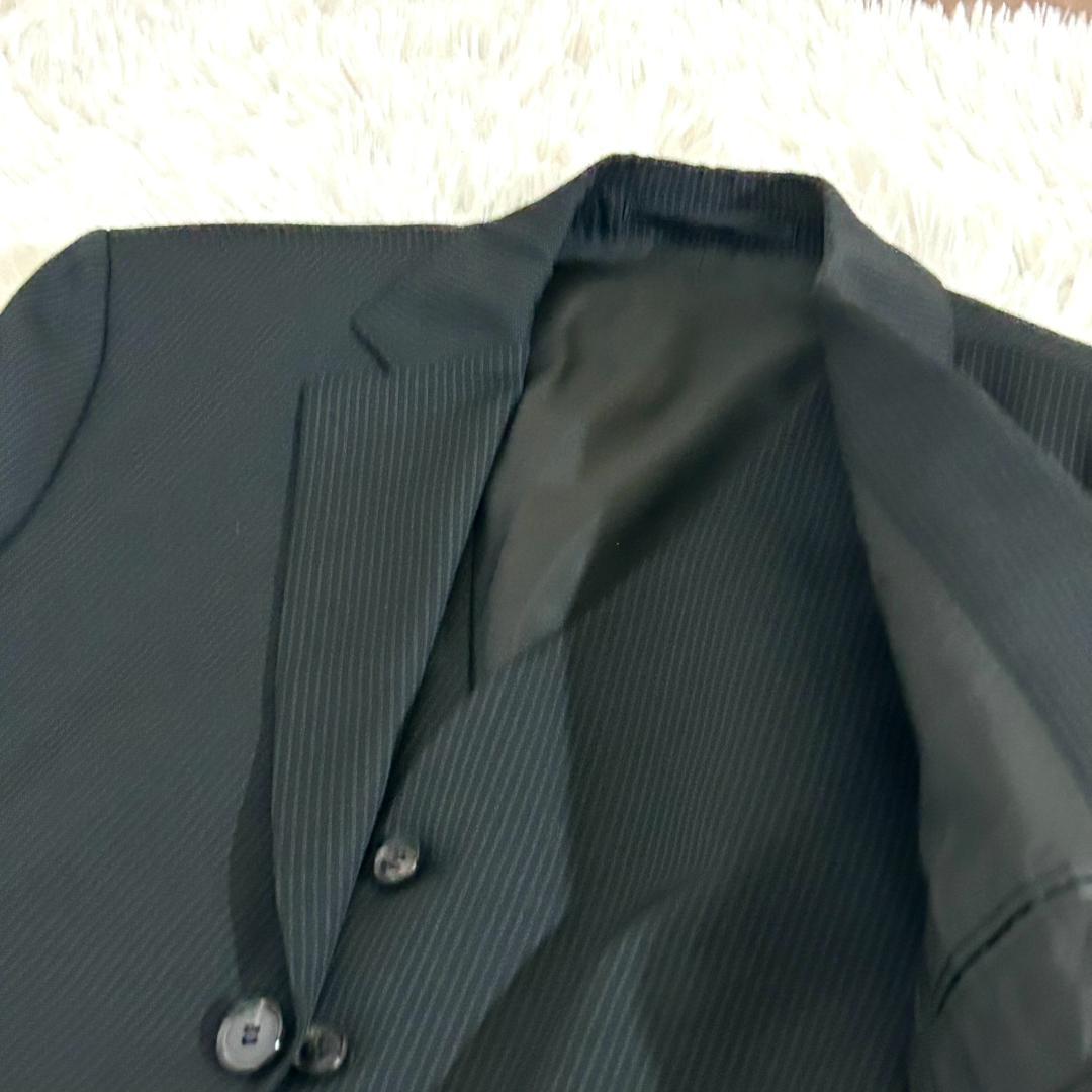 BOSS Hugo Boss 3ピーススーツ ストライプ セットアップ 黒系