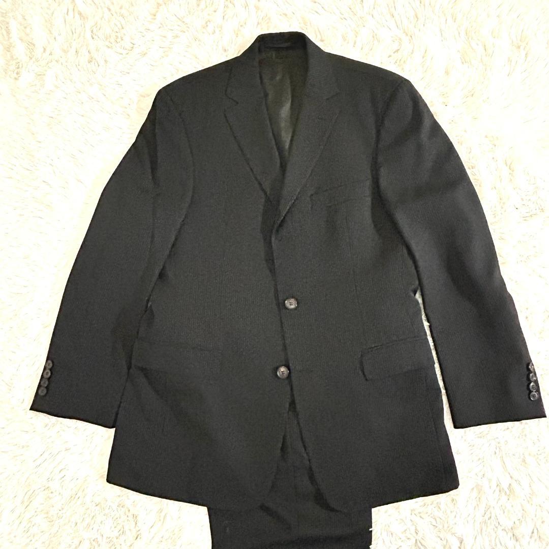 BOSS Hugo Boss 3ピーススーツ ストライプ セットアップ 黒系