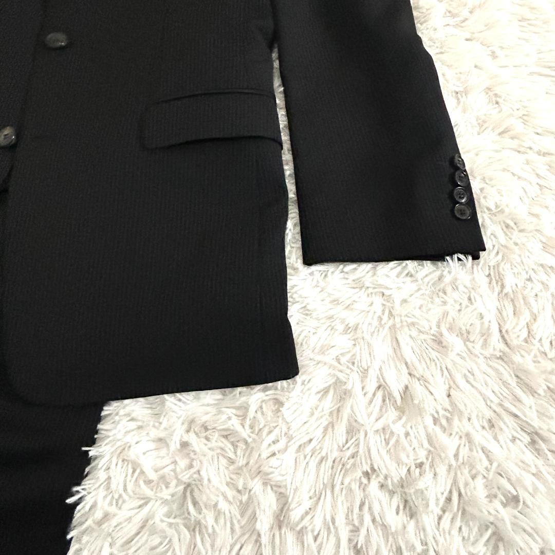 BOSS Hugo Boss 3ピーススーツ ストライプ セットアップ 黒系