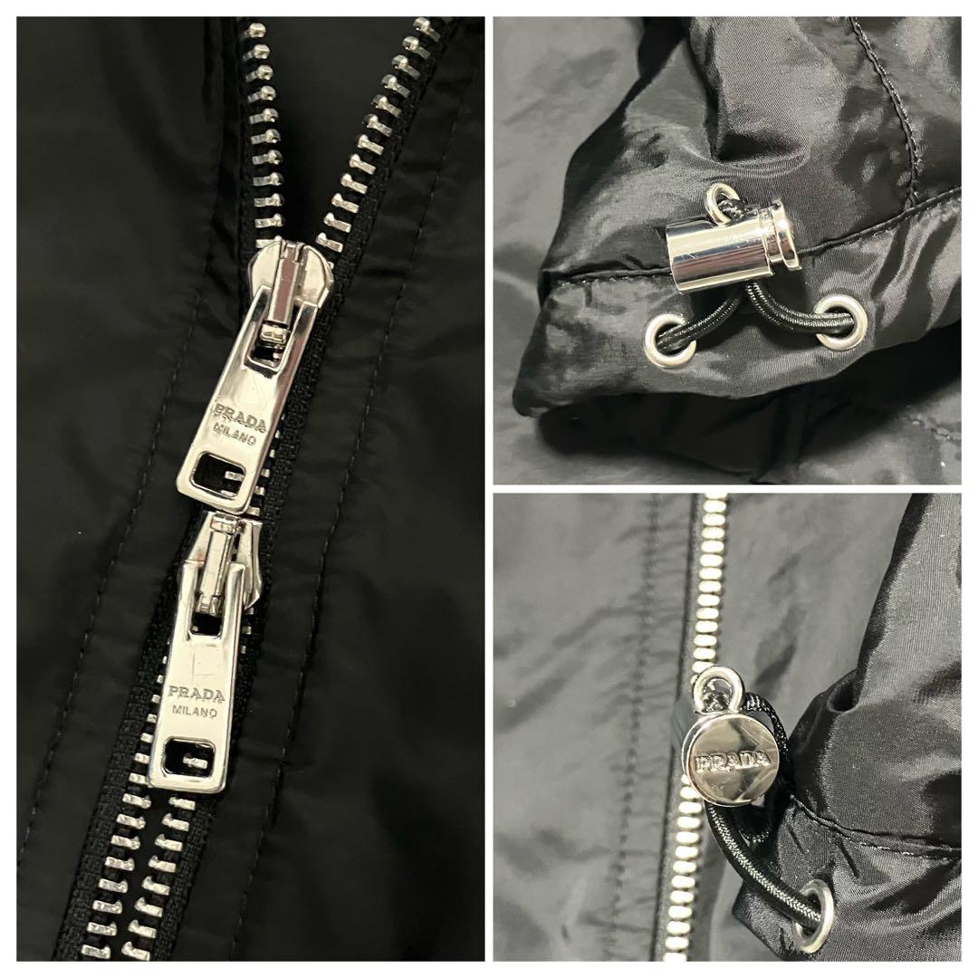 美品！プラダ［トライアングルロゴ］ナイロン　パーカー　ブラック　サイズ40