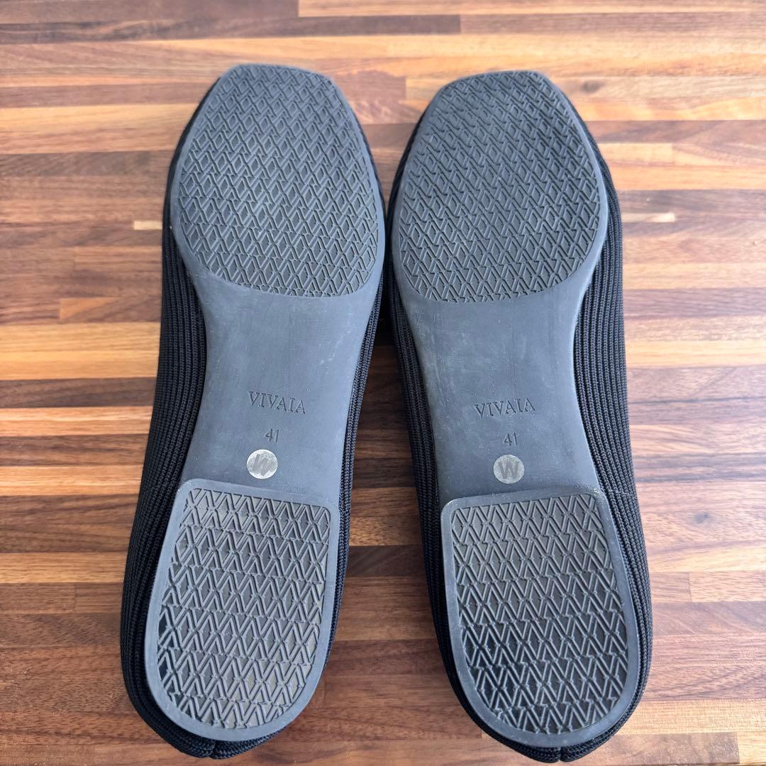 【美品】VIVAIA スクエアトゥ クラシックシリーズ フラットシューズ