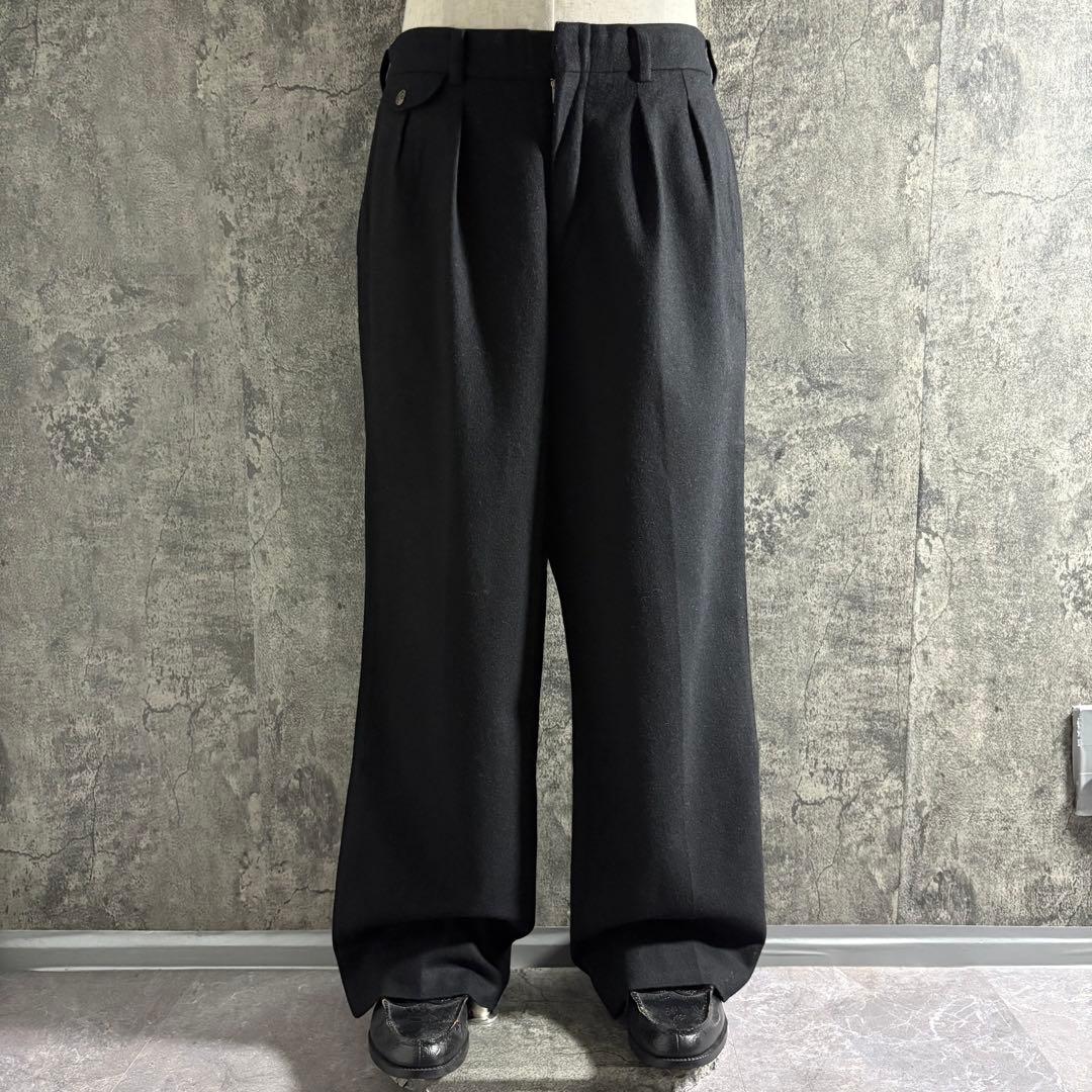 パンツ 90s Vintage pure wool 2tuck wide slacks