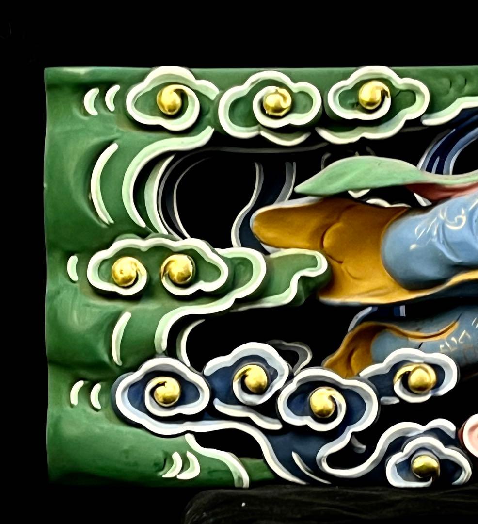 特価【欄間　天女】80ｃｍ　透かし彫り　美術的装飾　カラー　天からの守護