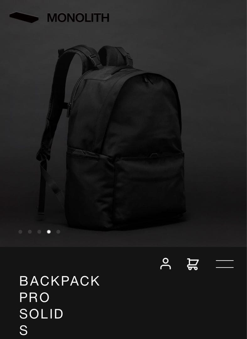 極美品　 BACKPACK PRO SOLID S バッグパック　完売品