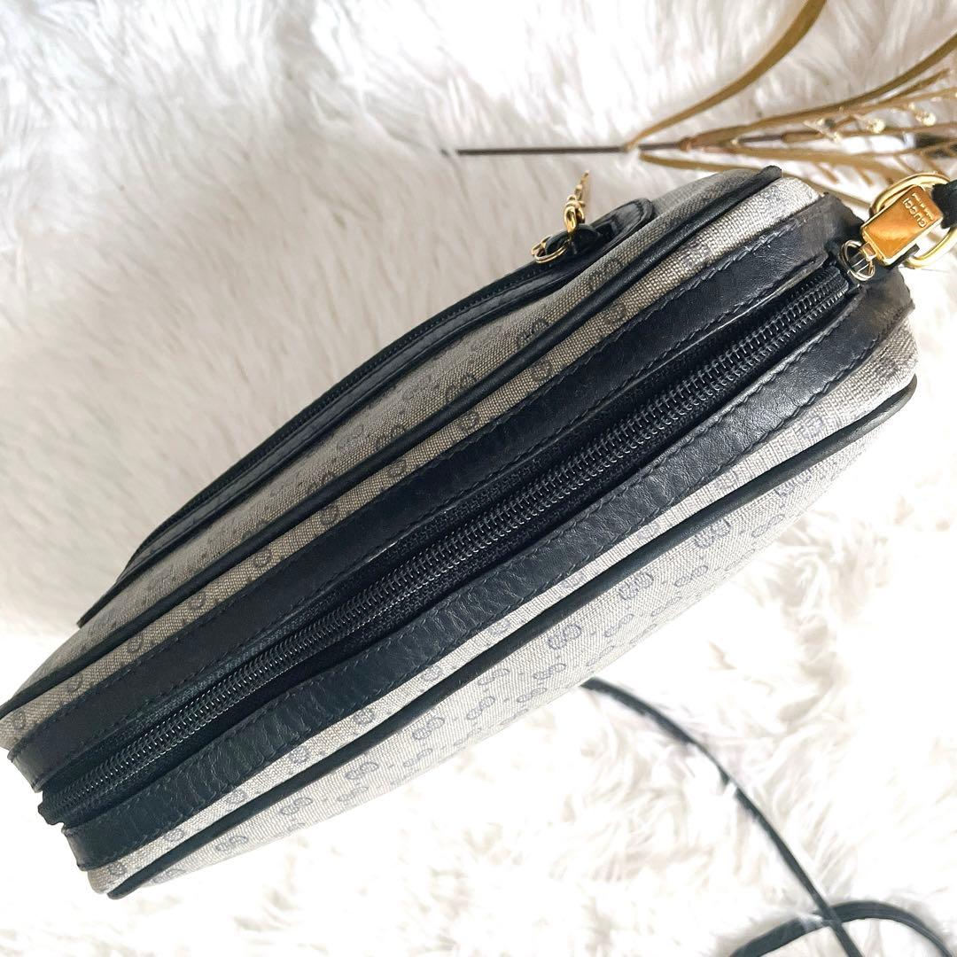 希少⭐︎GUCCI マイクロシマ PVCレザー ネイビー ショルダーバッグ