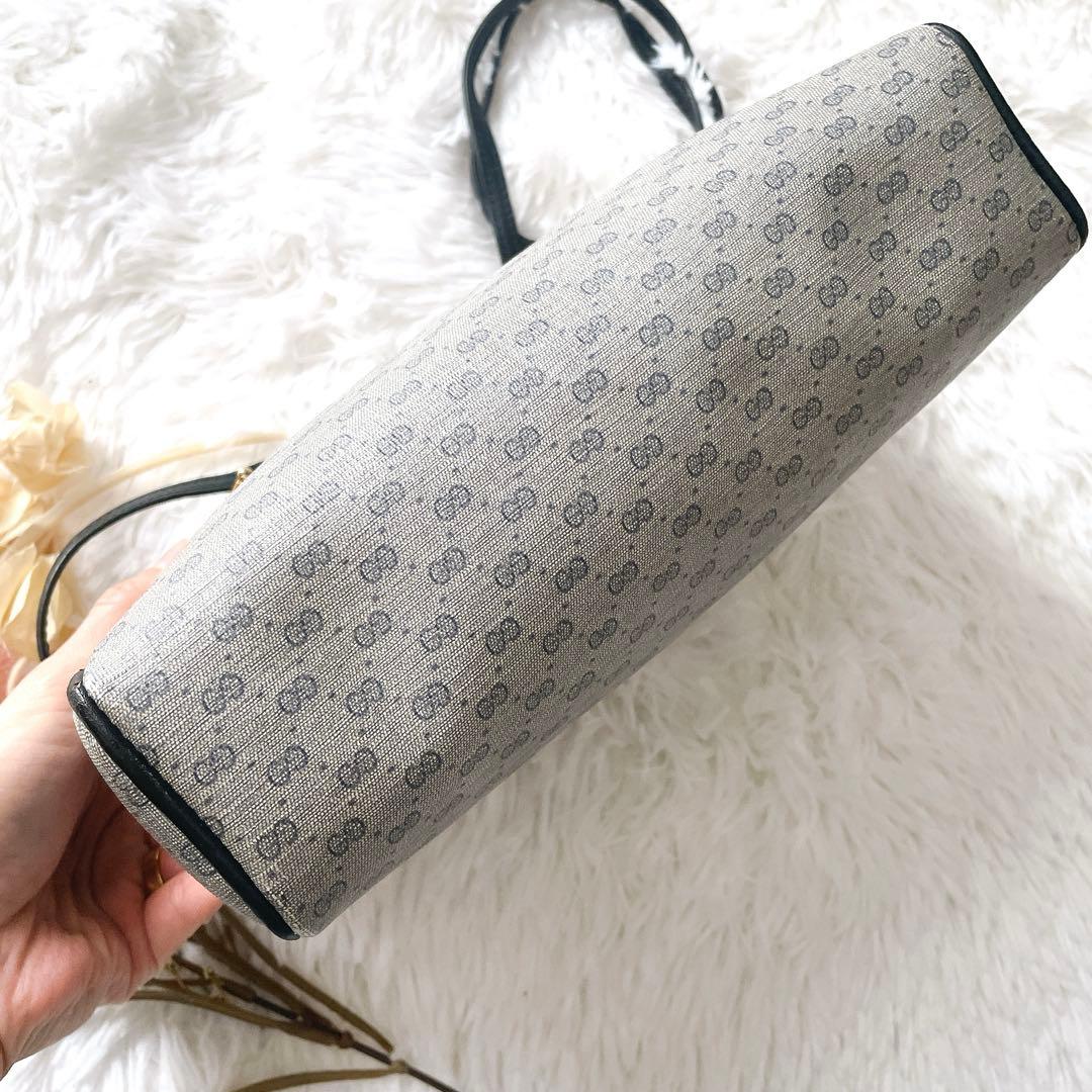 希少⭐︎GUCCI マイクロシマ PVCレザー ネイビー ショルダーバッグ