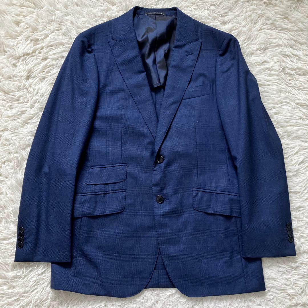 《極美品早い者勝ち》グリーンレーベルリラクシングスーツセットアップネイビー