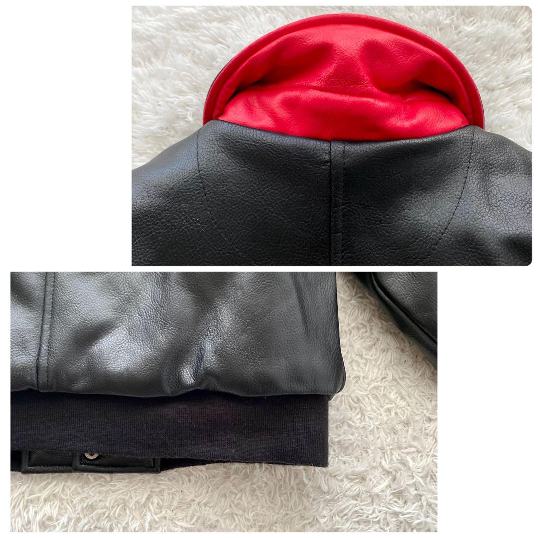 美品✨️AVIREX レザージャケット ワッペン バーシティ 130相当