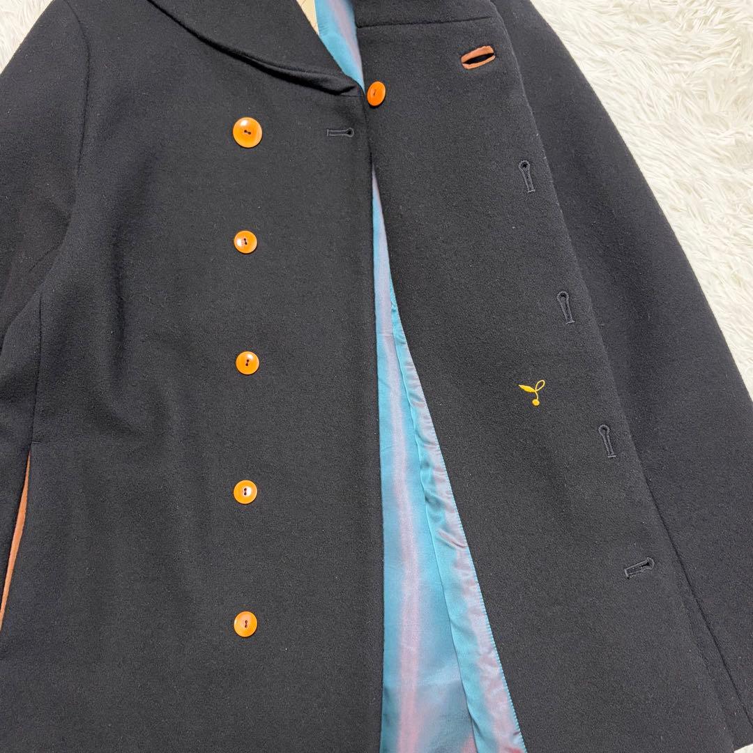 PAL'LAS PALACE メルトンショールカラーコート　ウール　レザー