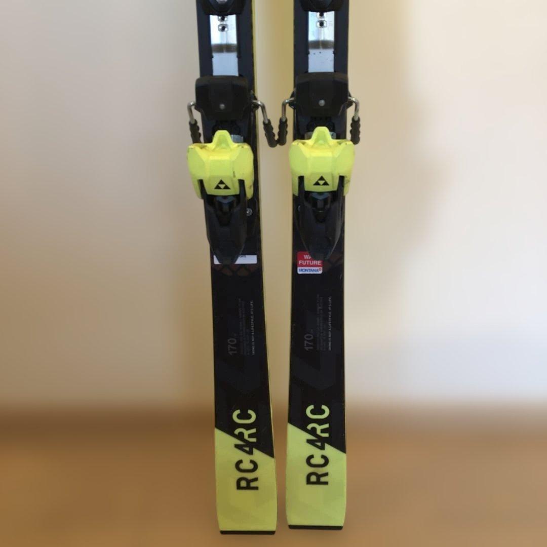 FISCHER RC4 C スキー板 黒/黄 バインディング付き