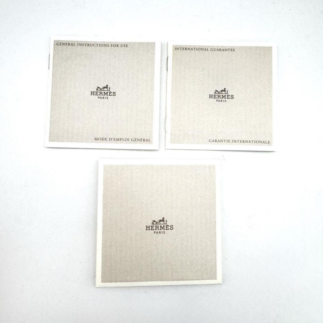 美品 箱付 エルメス クォーツ ラリー コンビ 純正レザーベルト アイボリー