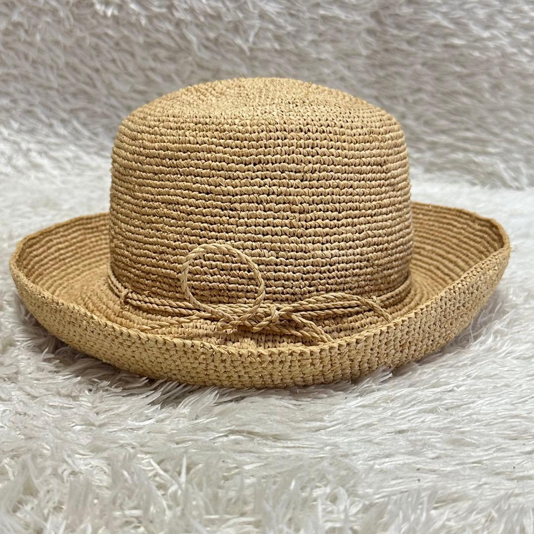 【未使用】ヘレンカミンスキー ハット 麦わら帽子 ラフィア100%