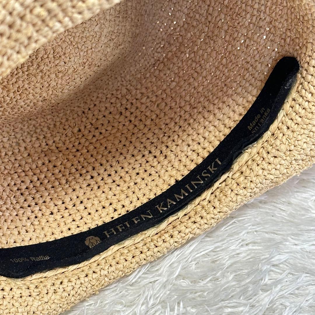 【未使用】ヘレンカミンスキー ハット 麦わら帽子 ラフィア100%