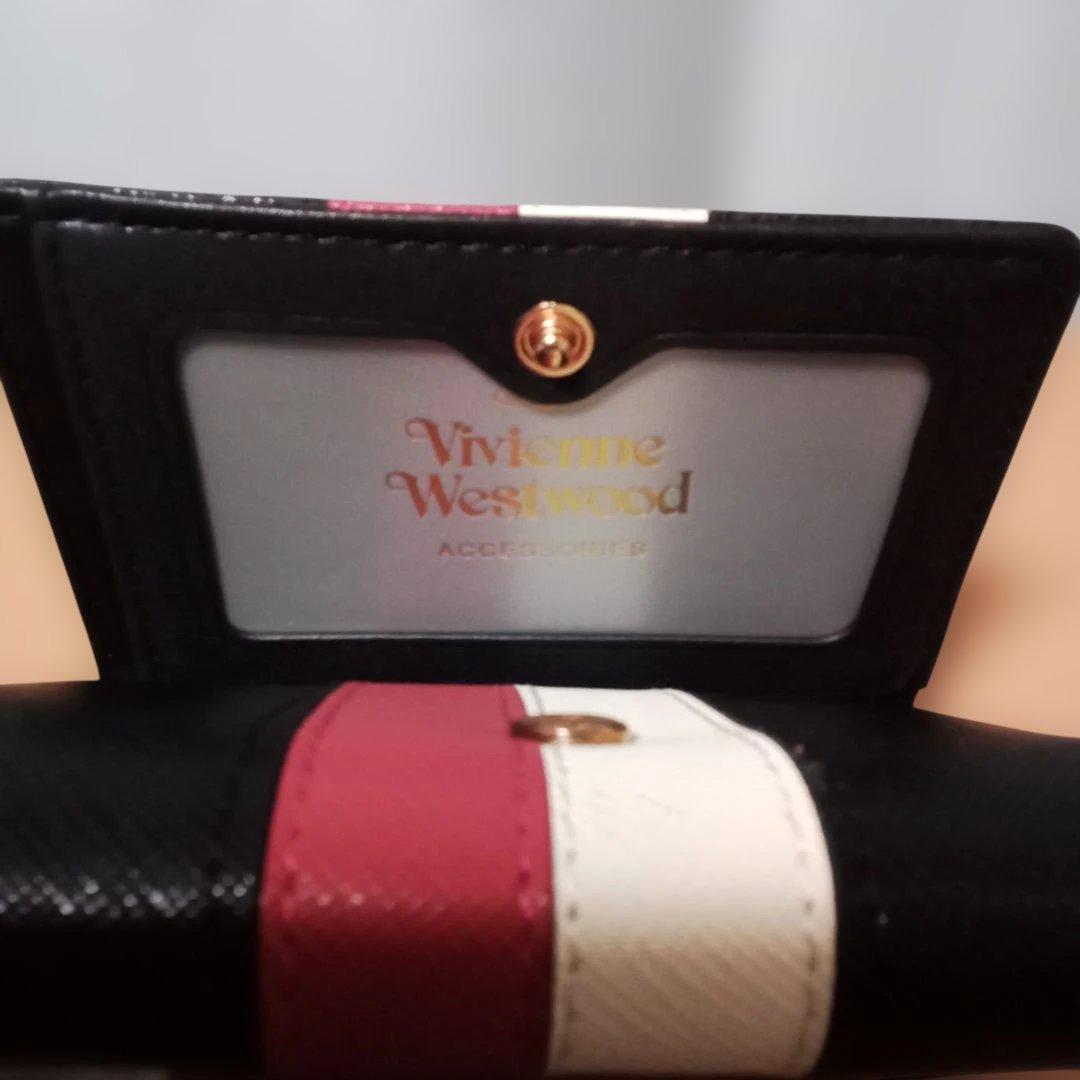 新品未使用 Vivienne Westwood ストライプデザイン 三つ折り財布