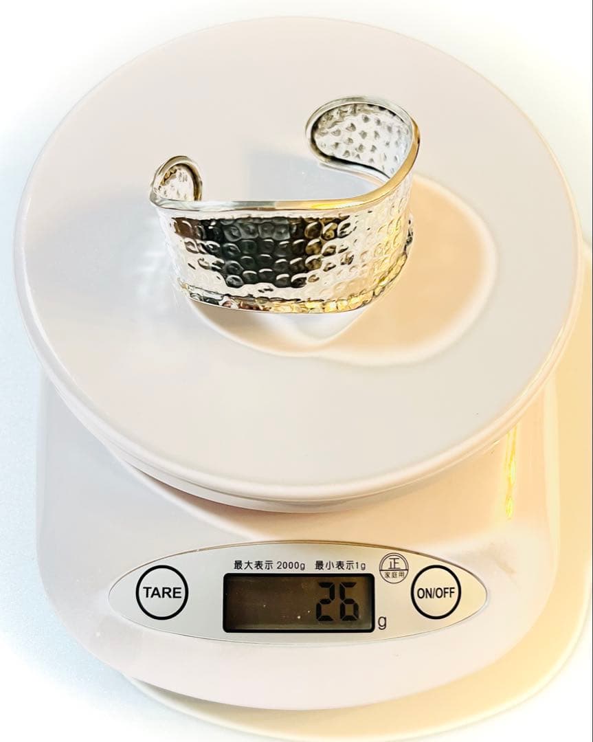 バングル　ブレスレット　シルバー 925 ハンマード ヴィンテージ