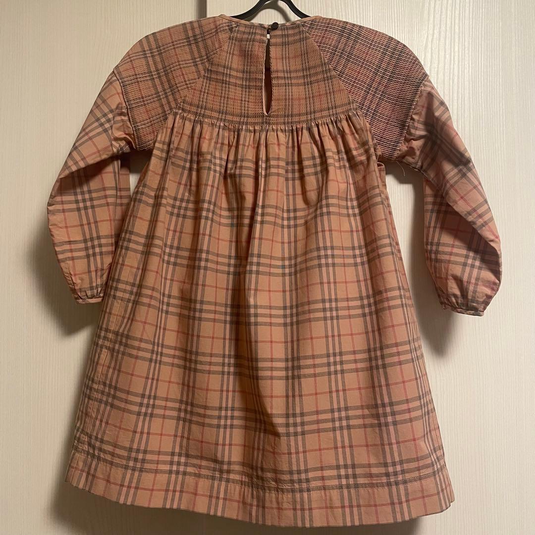 BURBERRY CHILDLENチェック柄 長袖ワンピース