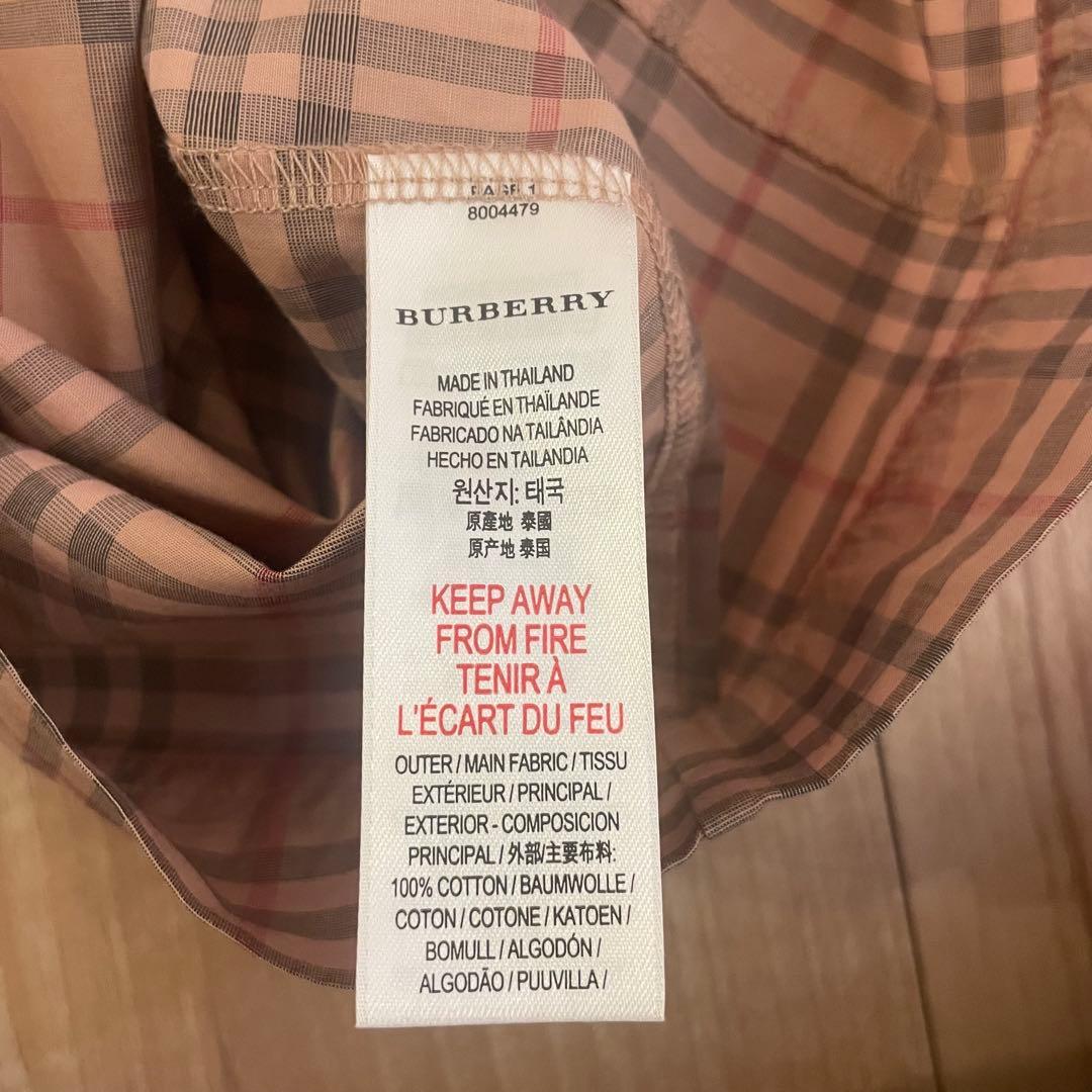BURBERRY CHILDLENチェック柄 長袖ワンピース
