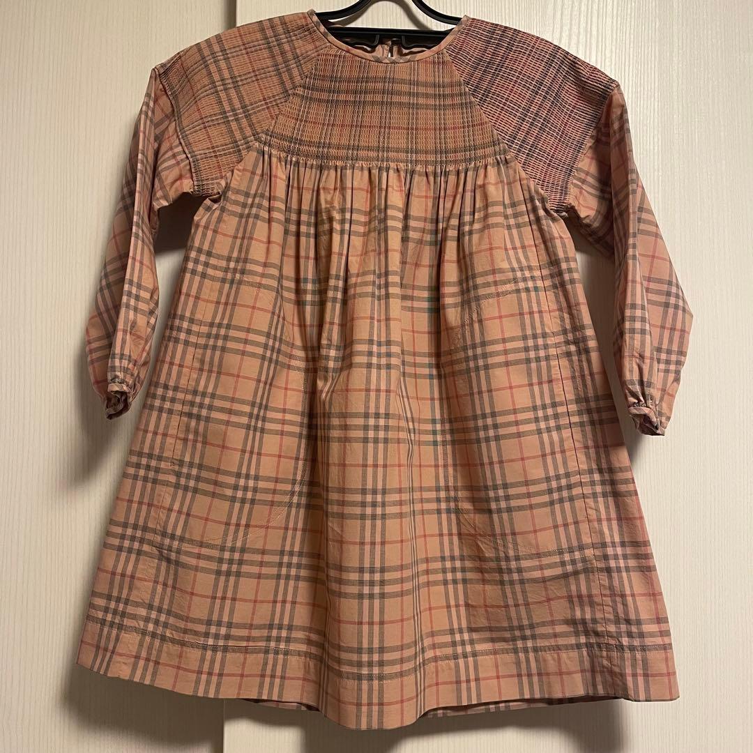 BURBERRY CHILDLENチェック柄 長袖ワンピース