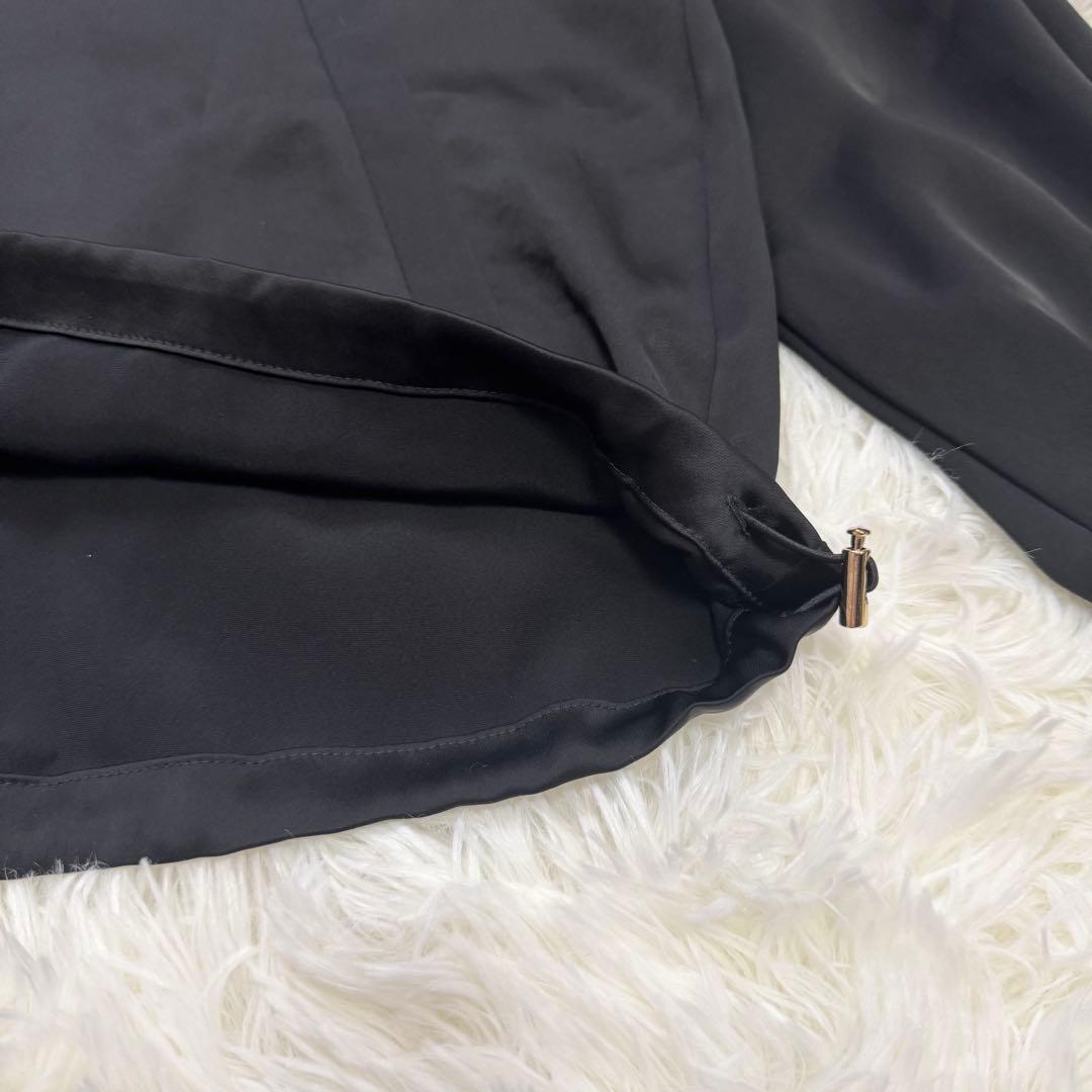 美品 2023年 グレースコンチネンタル トリアセサテンフーディー ブラック