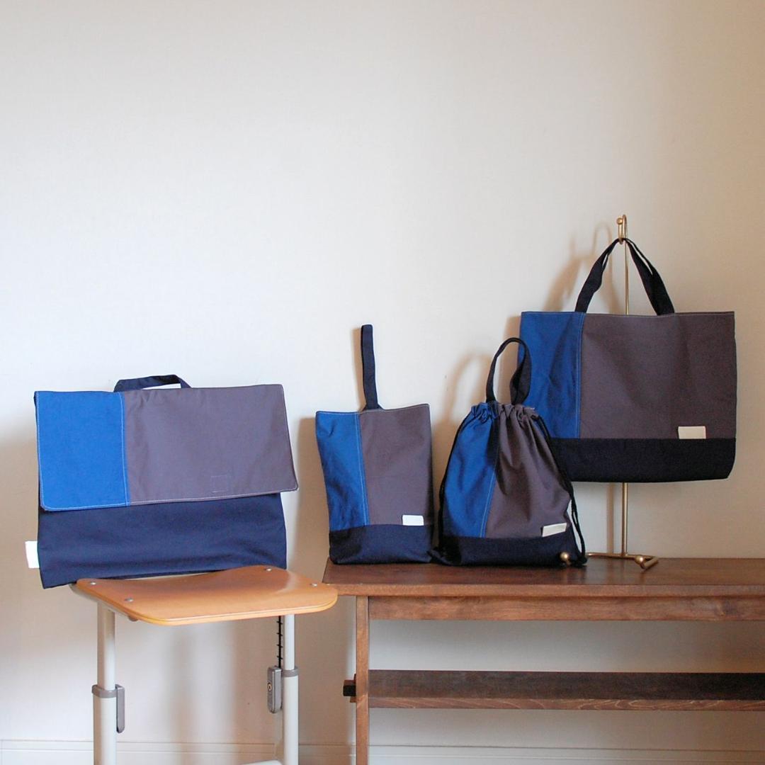 つん入学4点セット（防災頭巾カバー、レッスンバッグ、上履き入れ＆体操着袋）