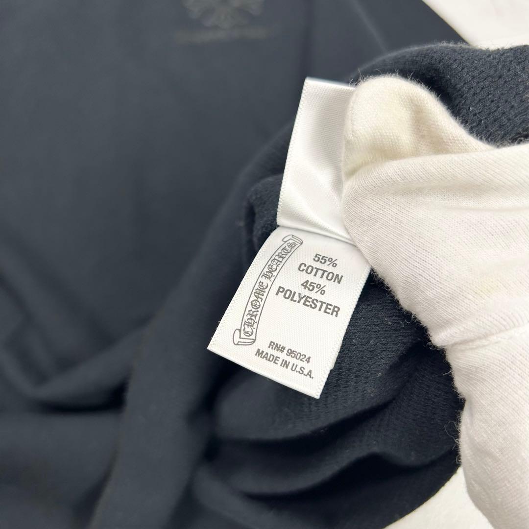 美品 CHROME HEARTS クロムハーツ CHプラス サーマル ロンT 黒