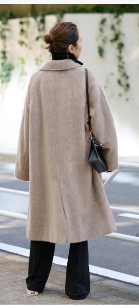 フレームワーク　ウールモヘアシャギーバルカラーコート