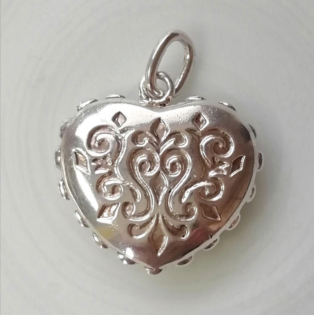 〚agete│アガット〛シルバー 白蝶貝│ハート形チャーム2個│ペンダントトップ