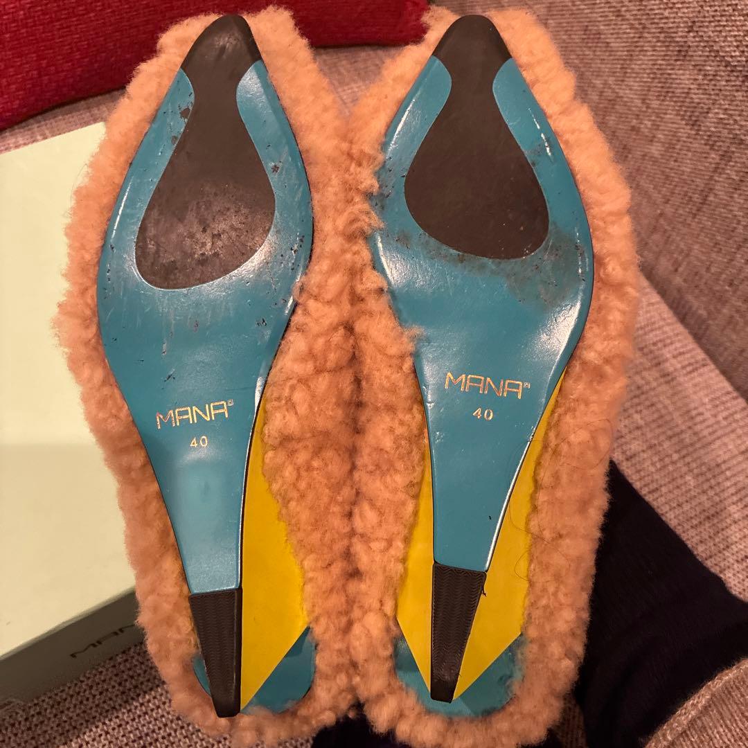 MANA ムートン・パンプス 40