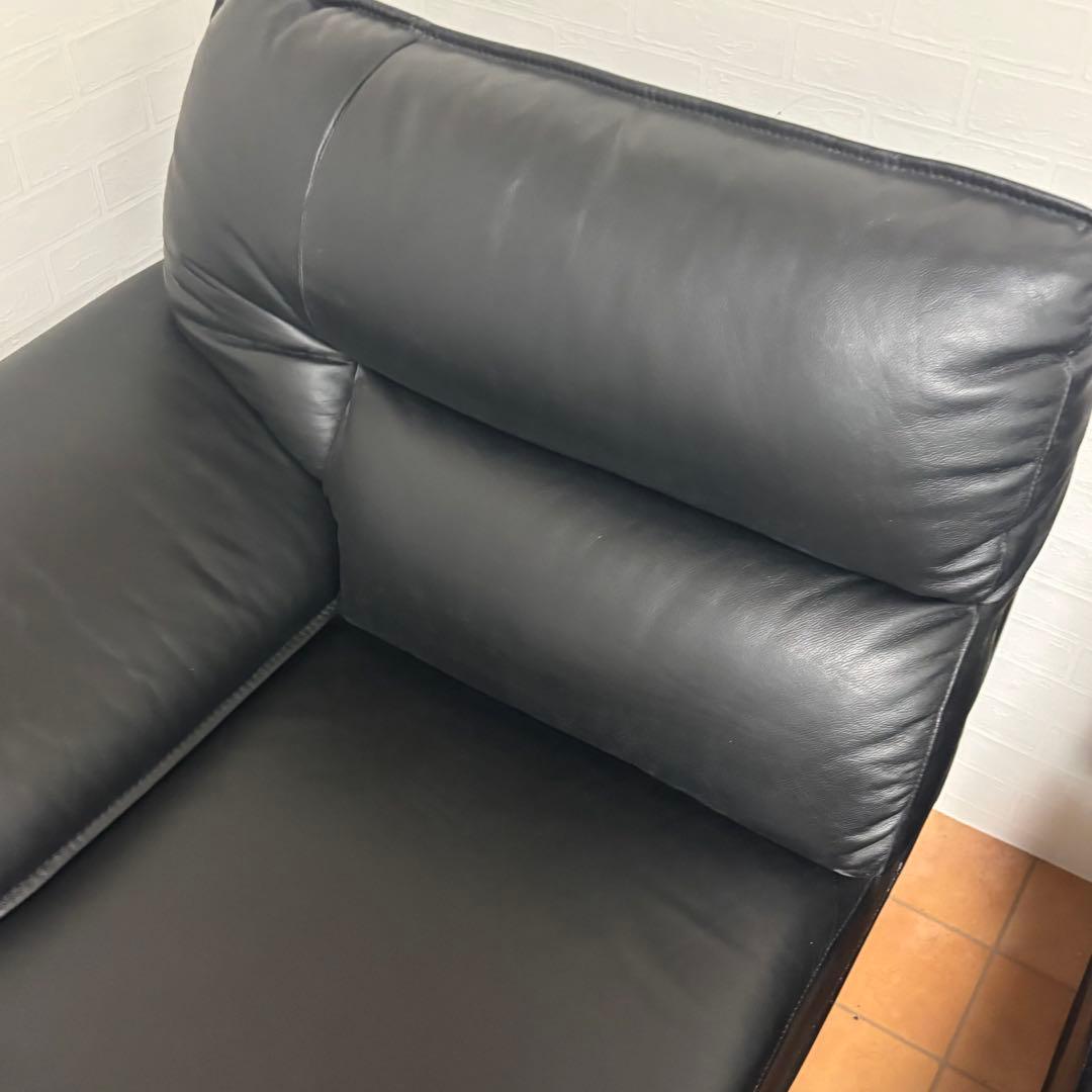 【良品】ニトリ　カウチソファー黒　3人掛け　右カウチ　ロゾ4