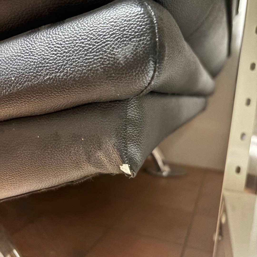 【良品】ニトリ　カウチソファー黒　3人掛け　右カウチ　ロゾ4