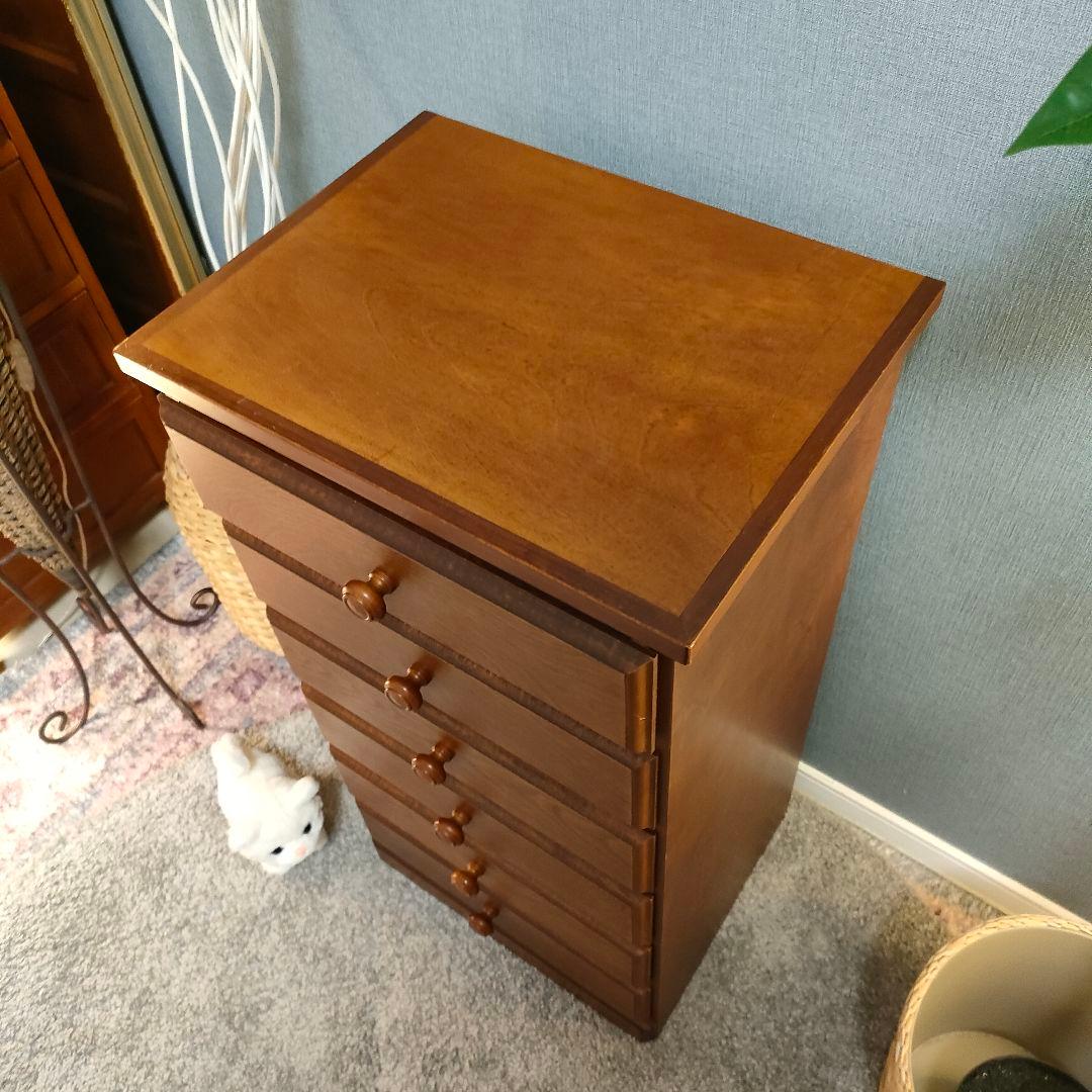 大塚家具取扱 起立木工 6段チェスト チェリー