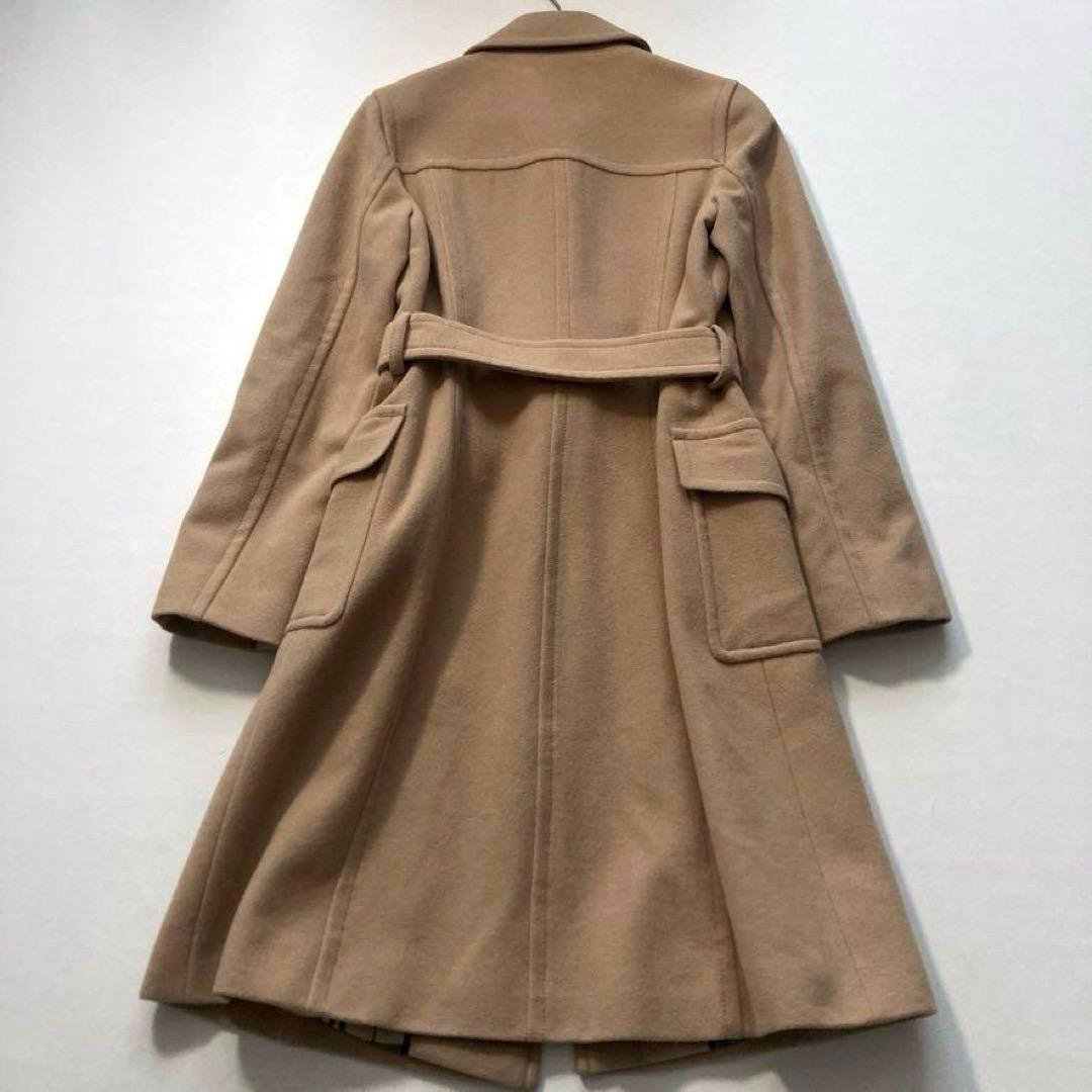 朴*様 【美品】バーバリーブルーレーベル　アンゴラ混ロングコート 裏地ノバチェッ