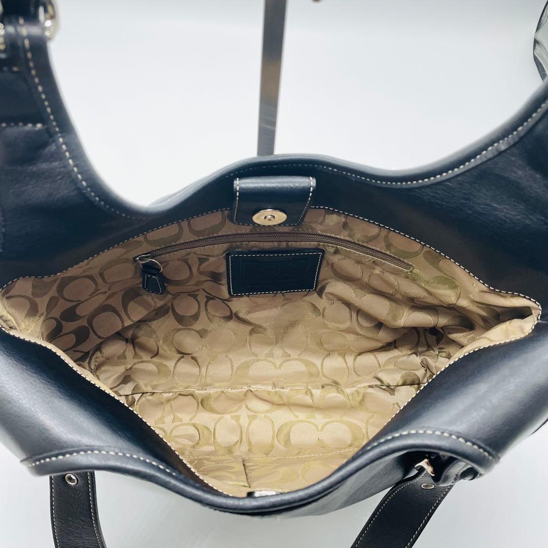 コーチ　ショルダーバッグ　9249 ホーボー　ブラック　美品