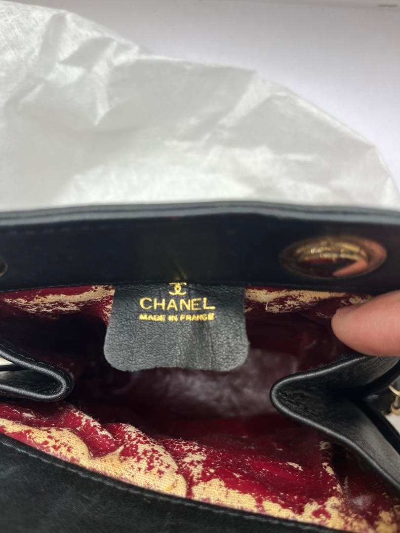 CHANEL 黒 キルティング ショルダーバッグ