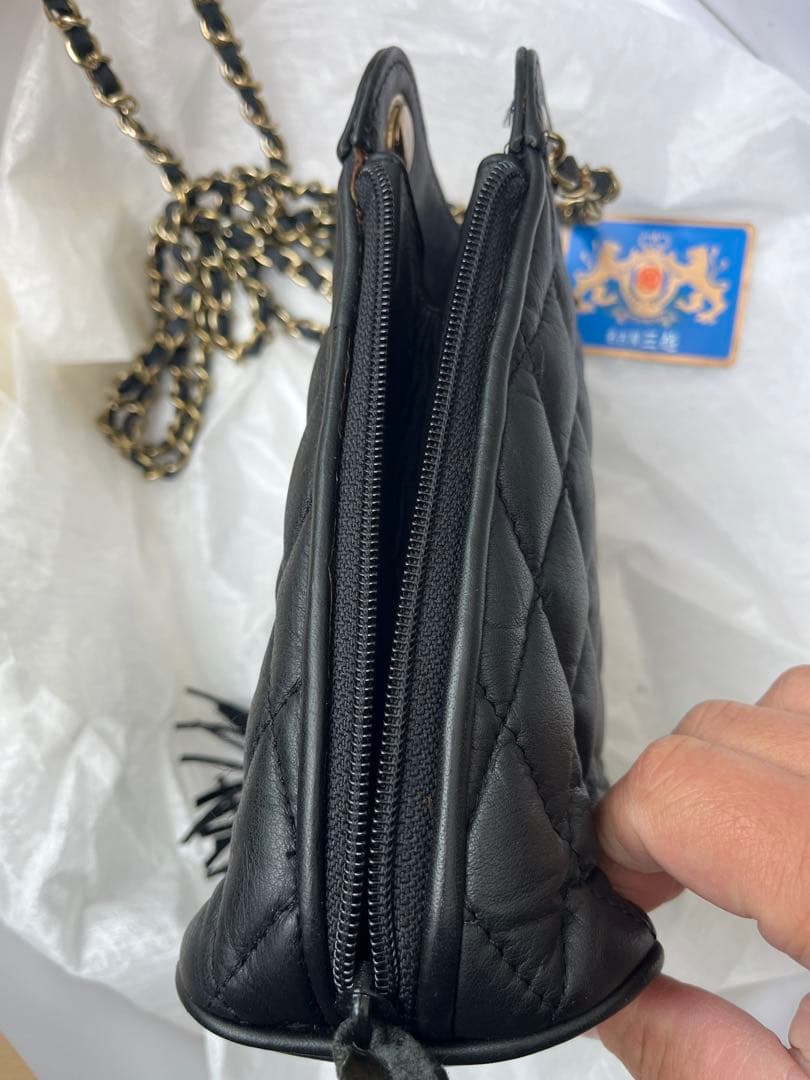 CHANEL 黒 キルティング ショルダーバッグ