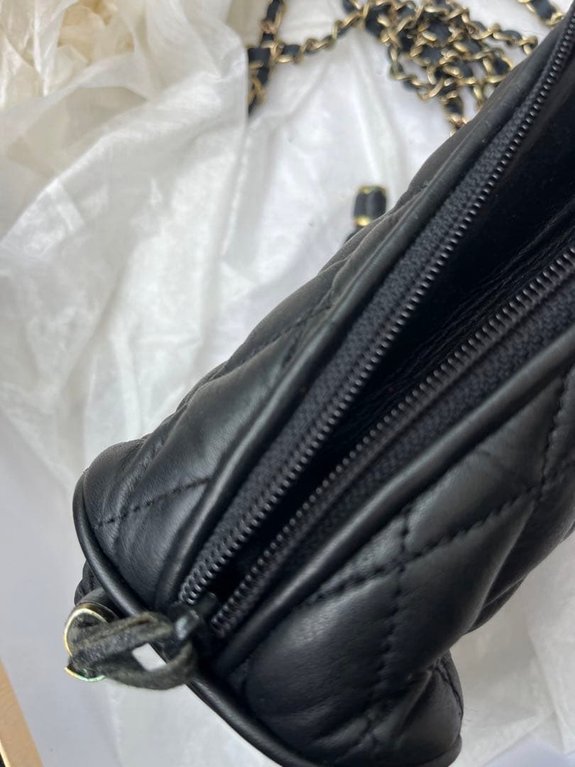 CHANEL 黒 キルティング ショルダーバッグ