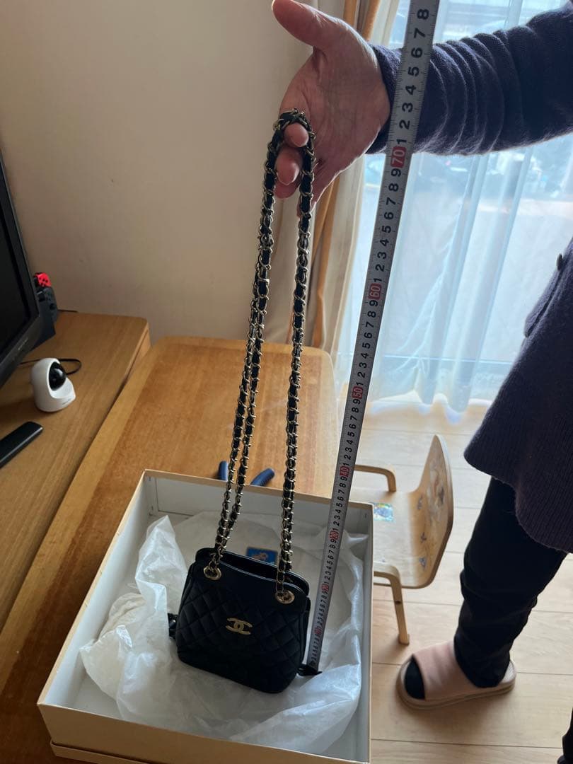 CHANEL 黒 キルティング ショルダーバッグ