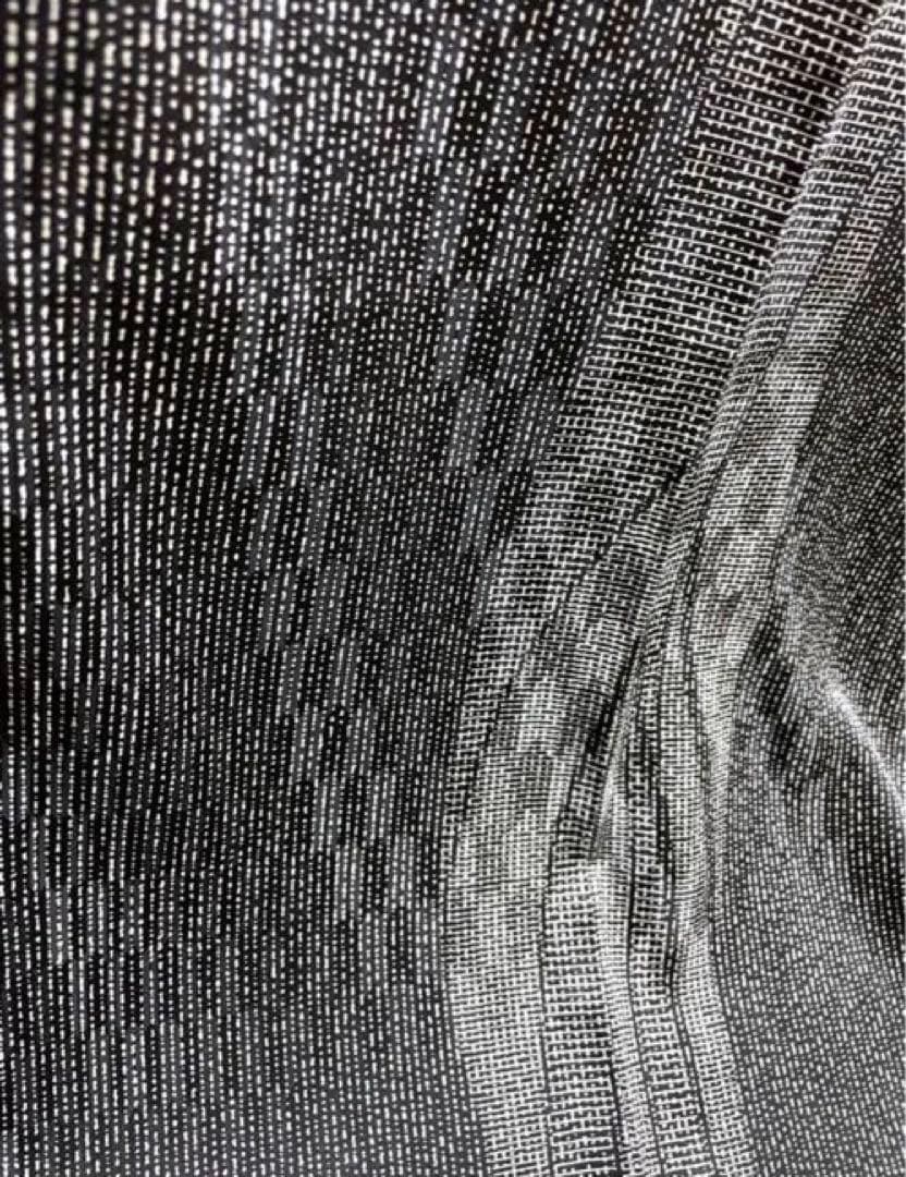 Aya モノトーン 染め 矢絣の地紋 モダン 残布 ガード加工