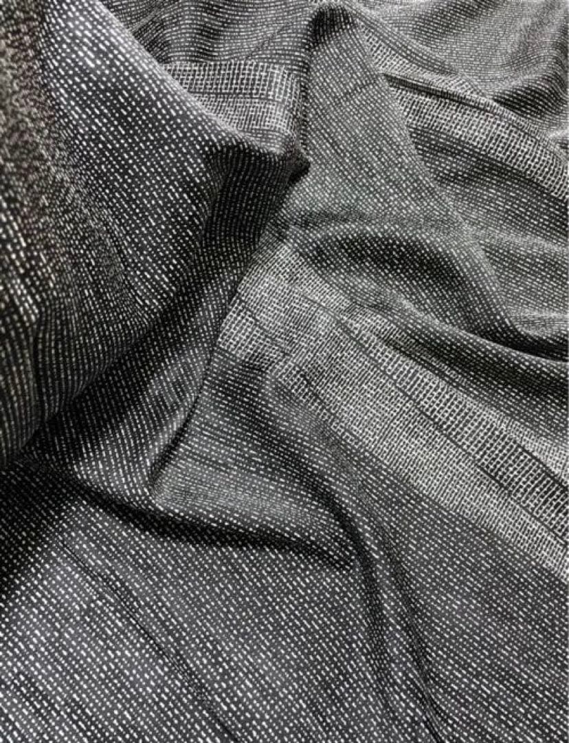 Aya モノトーン 染め 矢絣の地紋 モダン 残布 ガード加工