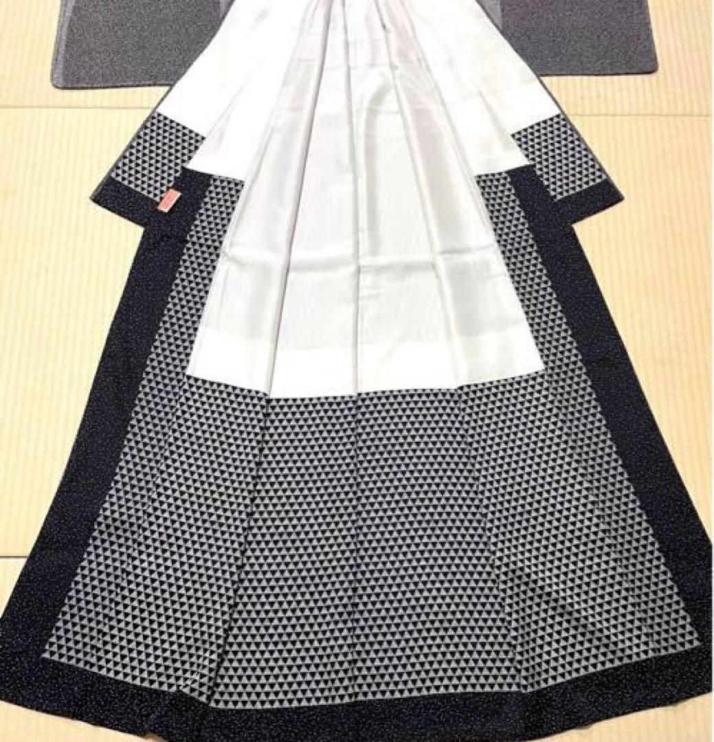 Aya モノトーン 染め 矢絣の地紋 モダン 残布 ガード加工