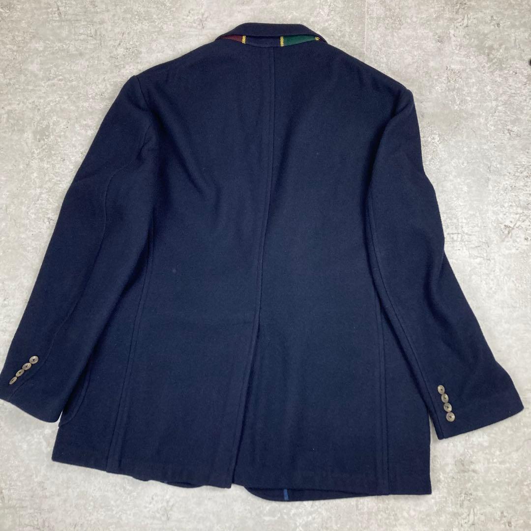 ポロバイラルフローレン　紺ブレ　ブレザー　エンブレム　ワッペン　アメリカ製　L