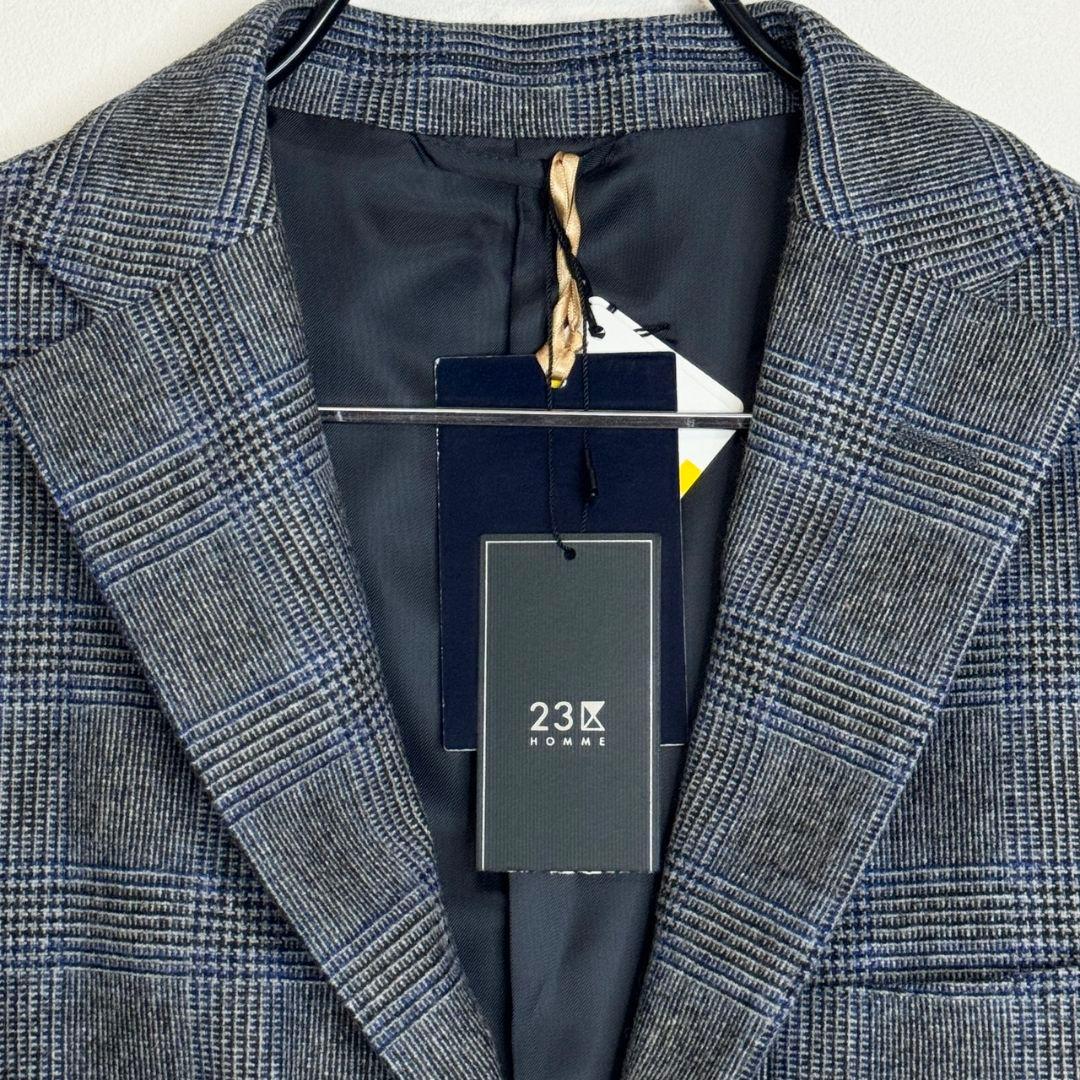 【タグ付き】23区homme イタリア製ウールブレンド生地 テーラードジャケット