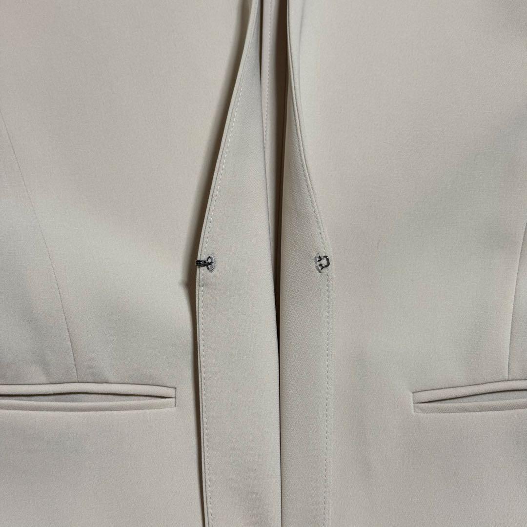 美品 theory luxe ノーカラージャケット オフホワイト 38