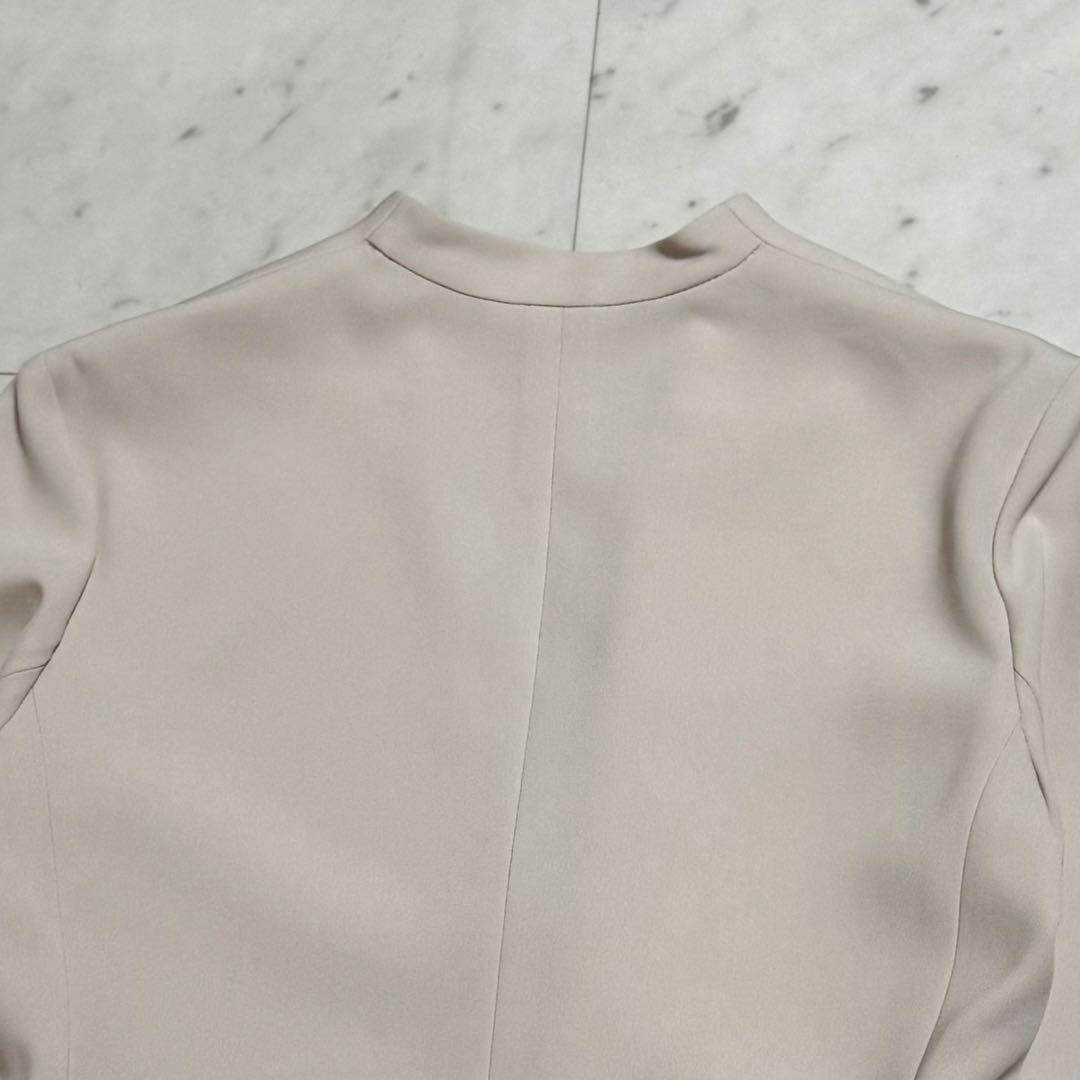 美品 theory luxe ノーカラージャケット オフホワイト 38